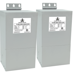 8.29 kVA Step-Up Buck-Boost Transformer (Booster), 200V → 230V, 20.8A, Three Phase