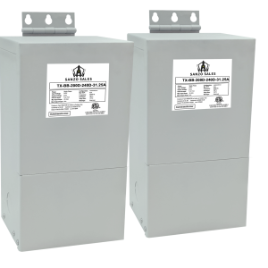 12.99 kVA Step-Up Buck-Boost Transformer (Booster), 200V → 240V, 31.25A, Three Phase