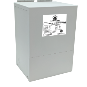 54.5 kVA Step-Down Buck-Boost Transformer, 218V → 208V, 262.02A, Single Phase