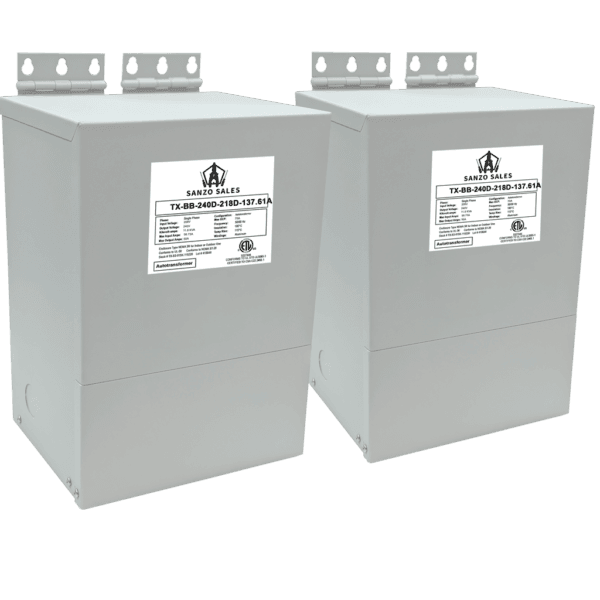 51.96 kVA Step-Down Buck-Boost Transformer, 240V → 218V, 137.61A, Three Phase