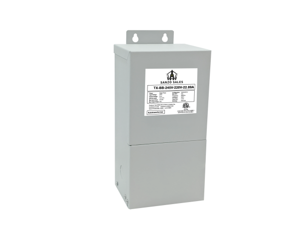 5.04 kVA Step-Down Buck-Boost Transformer, 245V → 220V, 22.89A, Single Phase