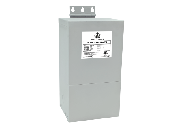 5.5 kVA Step-Down Buck-Boost Transformer, 245V → 220V, 25A, Single Phase