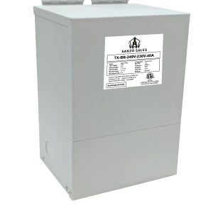 9.2 kVA Step-Down Buck-Boost Transformer, 249V → 230V, 40A, Single Phase