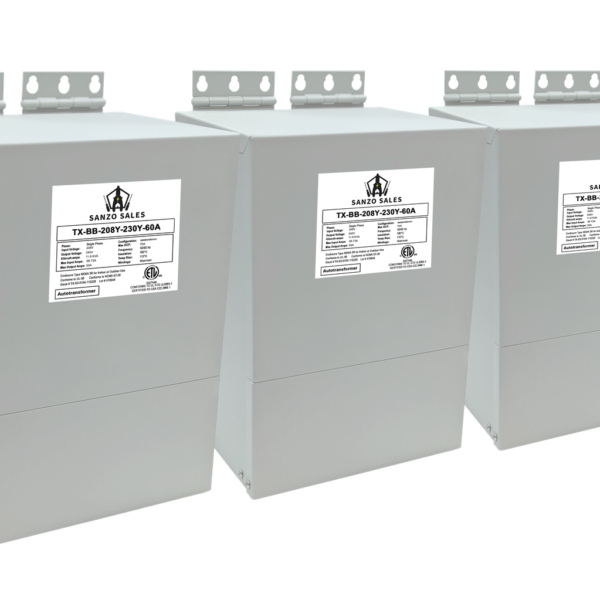 27.45 kVA Step-Up Buck-Boost Transformer (Booster), 371V → 380V, 41.7A, Three Phase