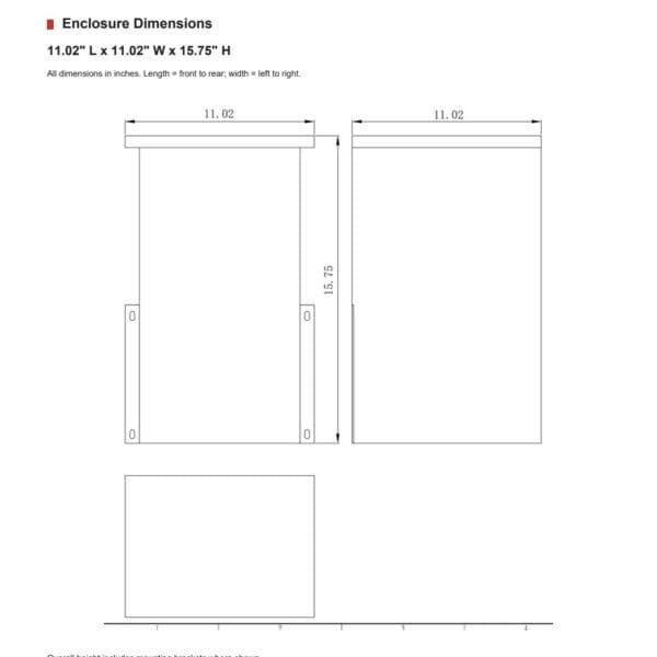 TX-A5-075K-120124-AL enclosure dimensions