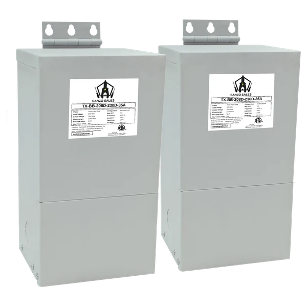 13.94 kVA Step-Up Buck-Boost Transformer (Booster), 208V → 230V, 35A, Three Phase