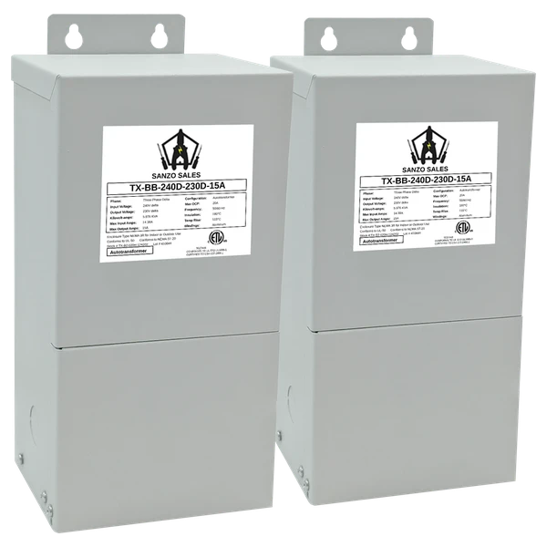 5.98 kVA Step-Down Buck-Boost Transformer, 240V → 230V, 15A, Three Phase