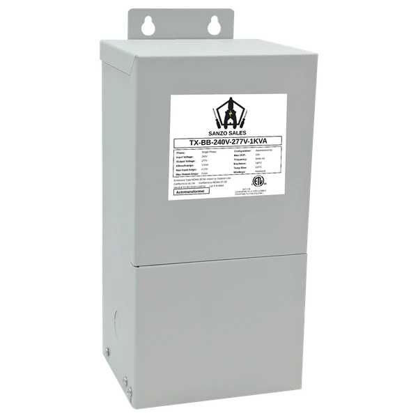 1 kVA Step-Up Buck-Boost Transformer (Booster), 240V → 277V, 3.61A, Single Phase