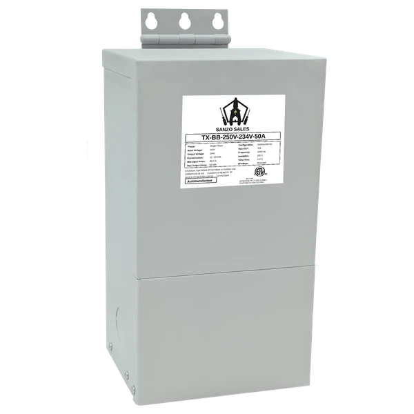 11.7 kVA Step-Down Buck-Boost Transformer, 250V → 234V, 50A, Single Phase
