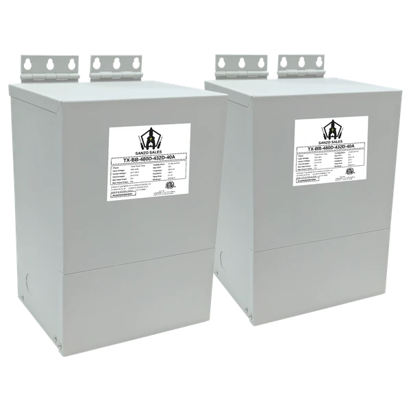 29.93 kVA Step-Down Buck-Boost Transformer, 480V → 432V, 40A, Three Phase